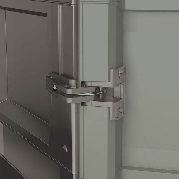 Armadio in resina tutto ripiani Keter Wood Grain per esterno 68x39x182 cm