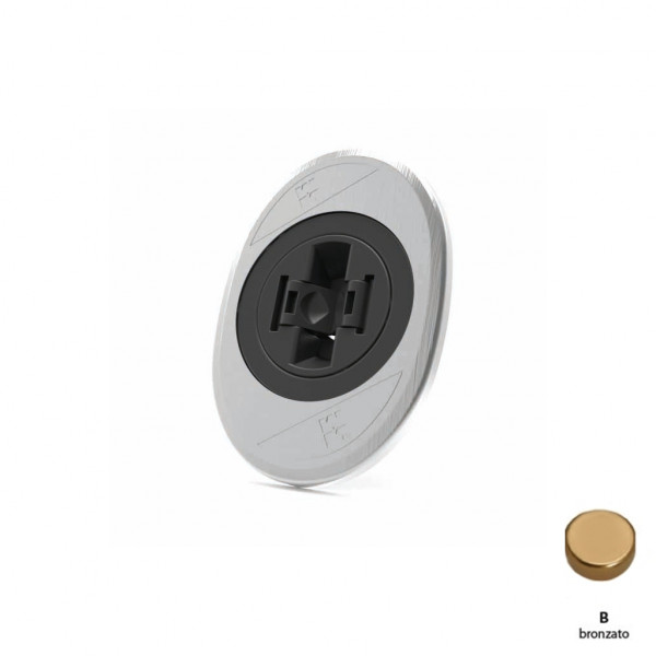 Mostrina interna Mottura 95503B0BR0 3DKEY ovale anodizzato bronzo
