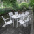 Tavolo da giardino rettangolare Ipae Progarden Sumatra 138x80x72 cm bianco