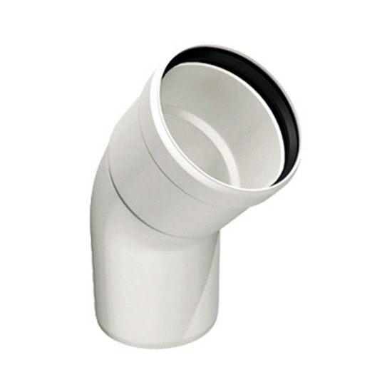 Curva 45°  maschio-femmina d. 80 per caldaie a condensazione bianco