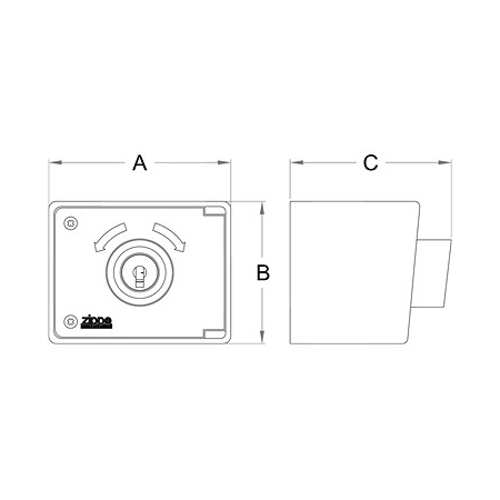 Selettore apri / chiudi esterno a chiave universale 2066 ip40 zippo