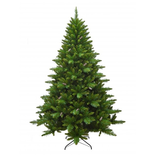 Albero di Natale verde con pigne h 240 cm Holand