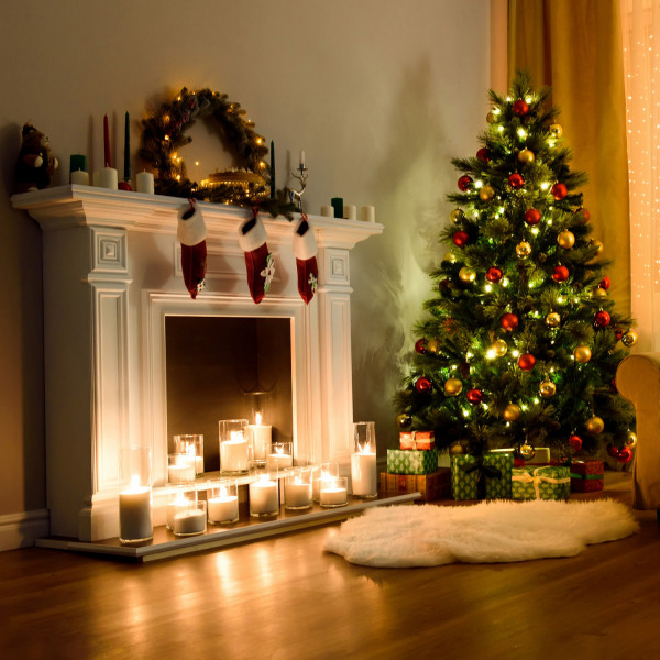 Albero di Natale verde con pigne h 240 cm Holand