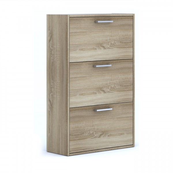 Scarpiera 3 ante a ribalta 100x65x25 cm composad rovere 