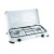 Fornello da campeggio 2 fuochi coperchio smaltato Kemper 104981 bianco