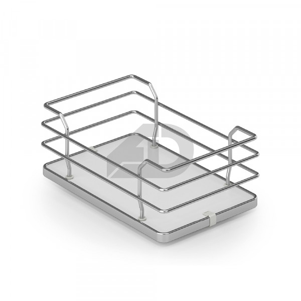 Cestello colonna estraibile 44x41,2cm Inoxa 1852W50 fondo bianco e cesto cromo