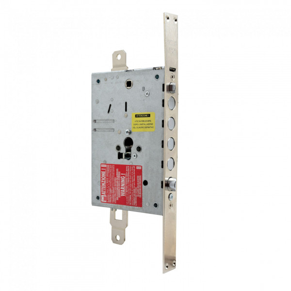 Serratura di sicurezza Mottura 85.A971-D80Q ad infilare triplice cilindro europeo con chiusura automatica per porte blindate