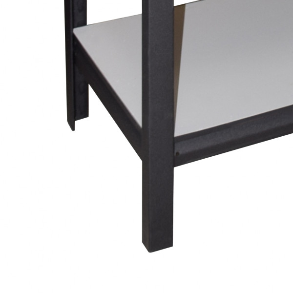 Scaffale in metallo con 5 ripiani portata 120 kg nero 183x92x46 cm 