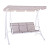 Dondolo con parasole Astros 3 posti 195x115x172 cm colore bianco tortora