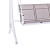 Dondolo con parasole Astros 3 posti 195x115x172 cm colore bianco tortora
