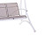 Dondolo con parasole Astros 3 posti 195x115x172 cm colore bianco tortora