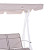 Dondolo con parasole Astros 3 posti 195x115x172 cm colore bianco tortora