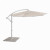 Ombrellone a braccio da giardino Saranda 300 x 300 cm metallo tortora e bianco