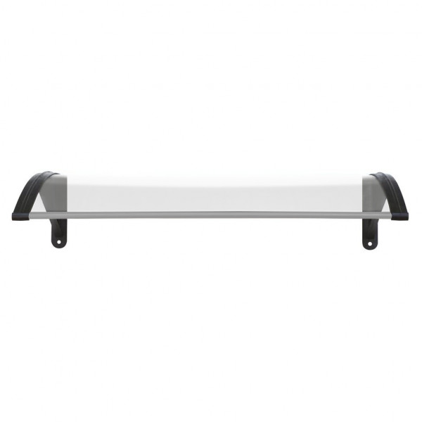 Pensilina tettoia per esterni modulabile in policarbonato trasparente 100x120 cm