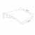 Pensilina tettoia per esterni modulabile in policarbonato trasparente 100x120 cm