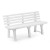 Panchina da giardino Orchidea in polipropilene 147x49x74 cm bianca