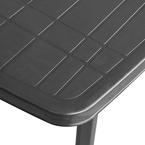 Tavolo da giardino componibile Ipae Progarden Faro 137x85x72 cm antracite