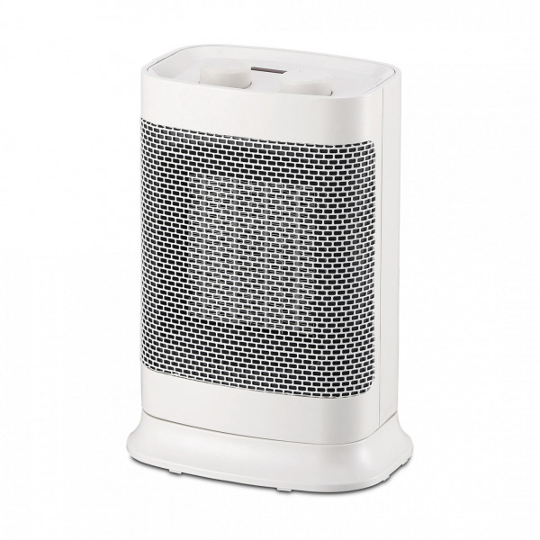 Stufa elettrica portatile Leon 750 1500 W funzione caldo freddo bianco