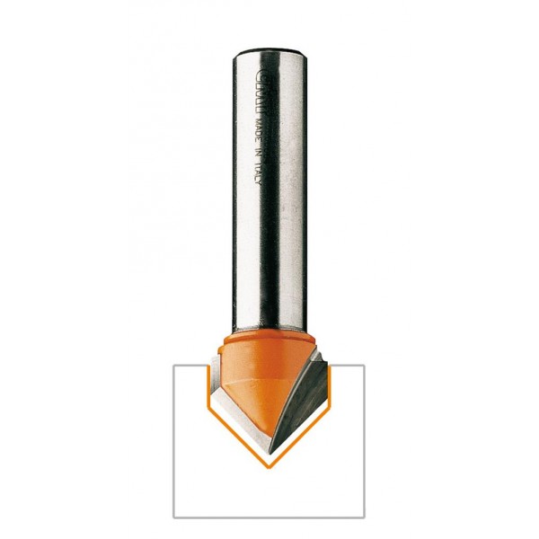 Fresa per scalanature z2 d=9,5 ang 90 g s=6 l=44,5