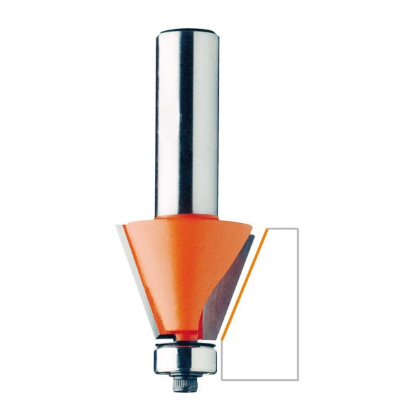 Fresa per smussare z2 d=19 ang 15 g s=6 l=54,9 mm