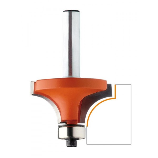 Fresa a raggio concavo z2 d=25,4 r=6,35 s=6 l=12,7