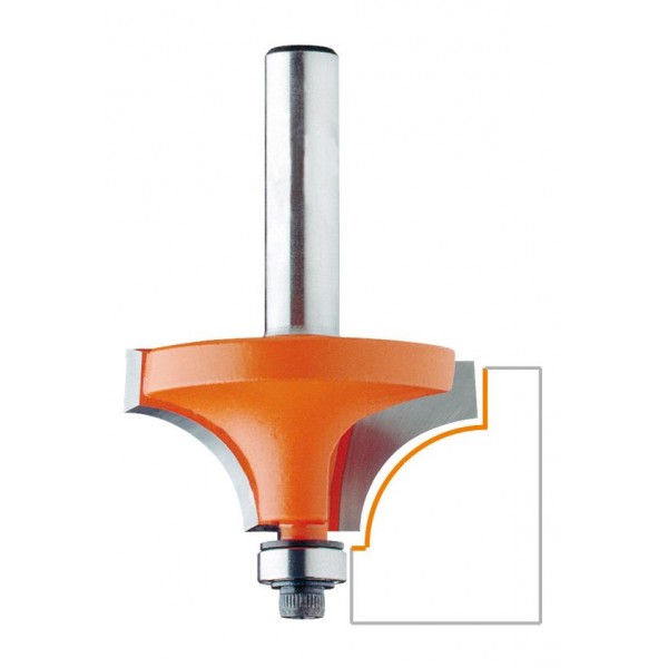 Fresa a raggio concavo z2 d=28,6 r=8 s=6 l=12,7 mm