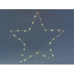 Stella con luci bianco caldo luci 30 LED struttura in...