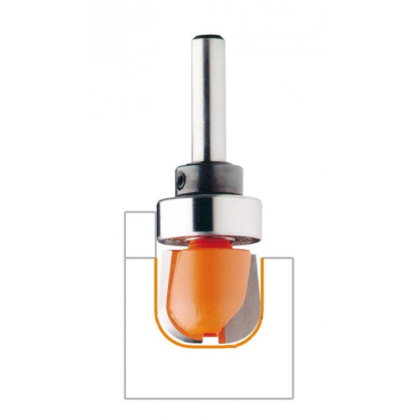 Fresa per vasellame z2 d=19 r=6,4 s= l=54 c/cusc.