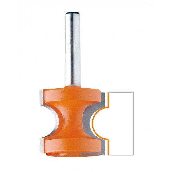 Fresa mezzo tondo z2 d=25,4 r=4,75 l=9,85-22/54