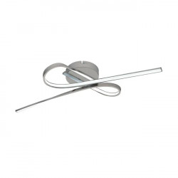 Plafoniera led stile moderno nichel satinato 3000 K...