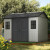 Casetta da giardino Keter Oakland 1175SD in polipropilene rinforzato con finestre grigia