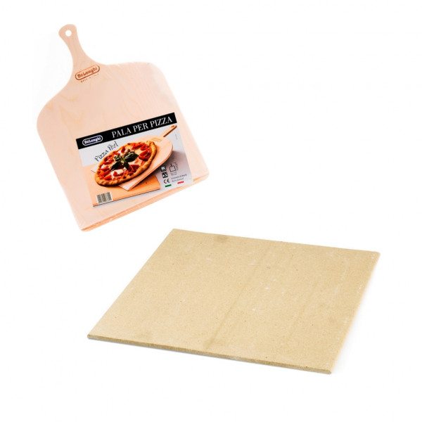 Pietra refrattaria per pizza con paletta DeLonghi