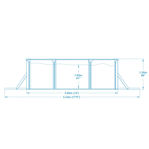 Piscina fuori terra Bestway Hydrium 56586 ovale 500x360x120 cm