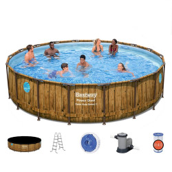 Piscina fuori terra Bestway Power Steel rotonda con...