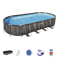Piscina fuori terra Bestway 5611T Power Steel ovale...