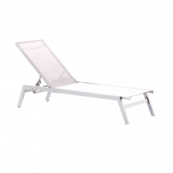Sdraio mare e giardino in alluminio 191x55x31 cm bianco
