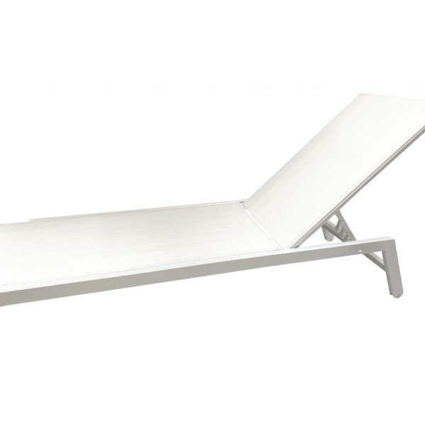 Sdraio mare e giardino in alluminio 191x55x31 cm bianco