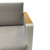 Set da giardino Almeria con tavolo basso divano e due poltrone colore grigio e bianco