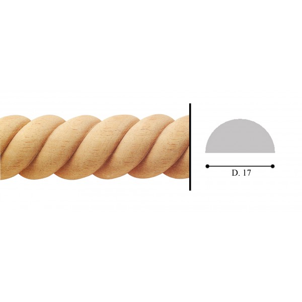 Cornice legno meta  mm.17