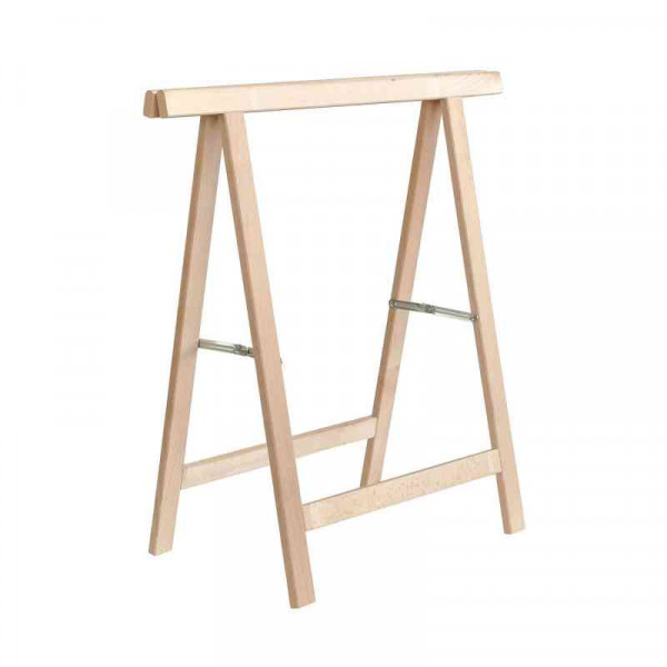 Cavalletto pieghevole 75x75 cm in legno abete e pino supporto per piano lavoro