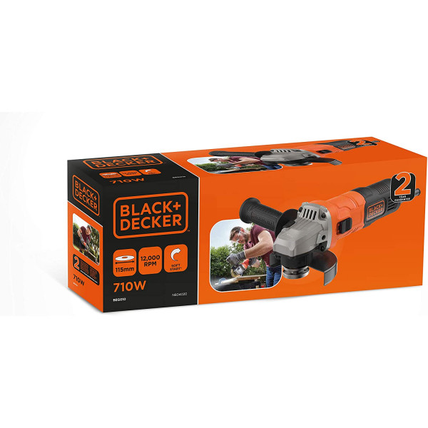 Smerigliatrice angolare 710w Black+Decker BEG010-QS  diametro del disco 115mm
