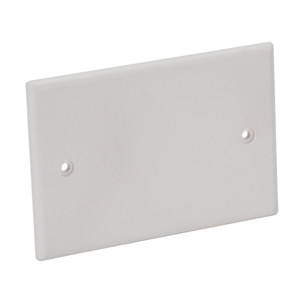 Coperchio per scatola elettrica incasso rettangolare 11x7,5 cm bianco Fanton
