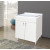 Mobile lavatoio 2 ante 60x50 cm con vasca in resina bianco