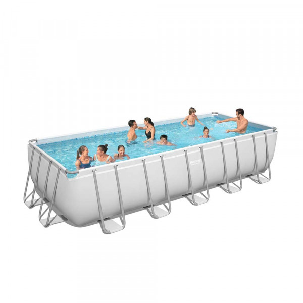 Piscina fuori terra rettangolare Bestway 5612B Power Steel Frame 640x274x132 cm