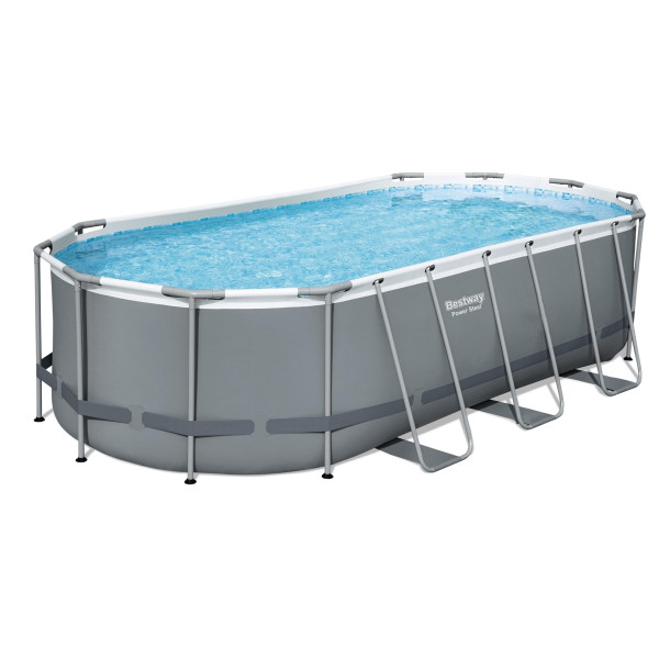 Piscina fuori terra ovale Bestway 56710 Power Steel Frame 549x274x122 cm