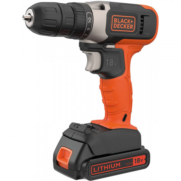 Trapano avvitatore a batteria 18v- 1,5ah Black+Decker BCD001C1-QW