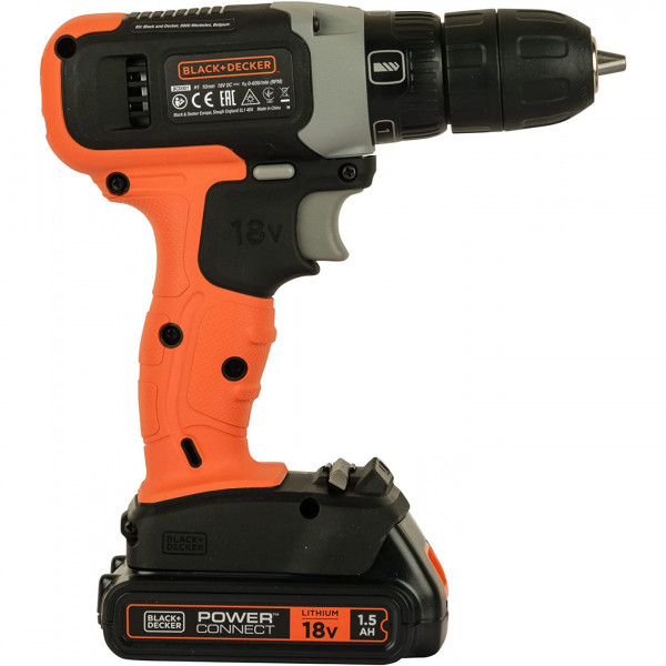 Trapano avvitatore a batteria 18v- 1,5ah Black+Decker BCD001C1-QW