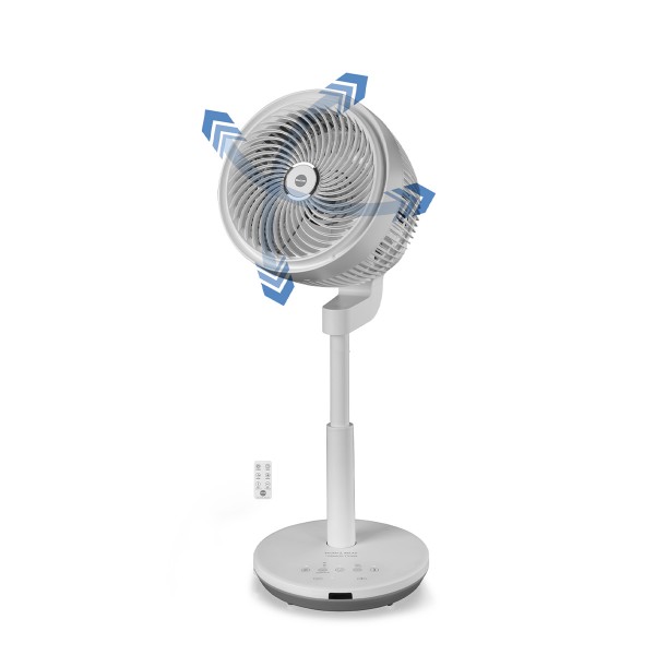 Ventilatore Macom Tornado Tower con doppia oscillazione bianco