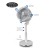 Ventilatore Macom Tornado Tower con doppia oscillazione bianco