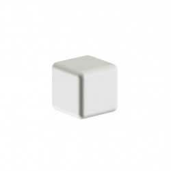 Pomolo per mobile 20x20x20 mm bianco opaco